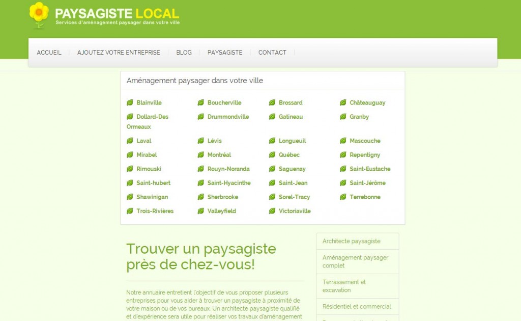 Architecte paysagiste et entrepreneur en aménagement paysager