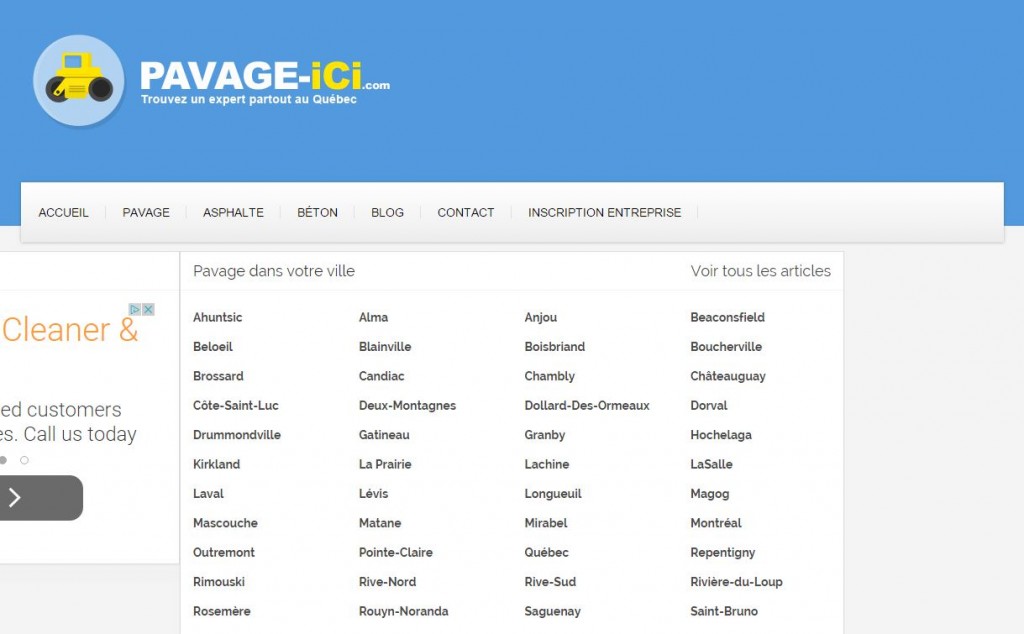 pavage ici : entrepreneurs en pavage